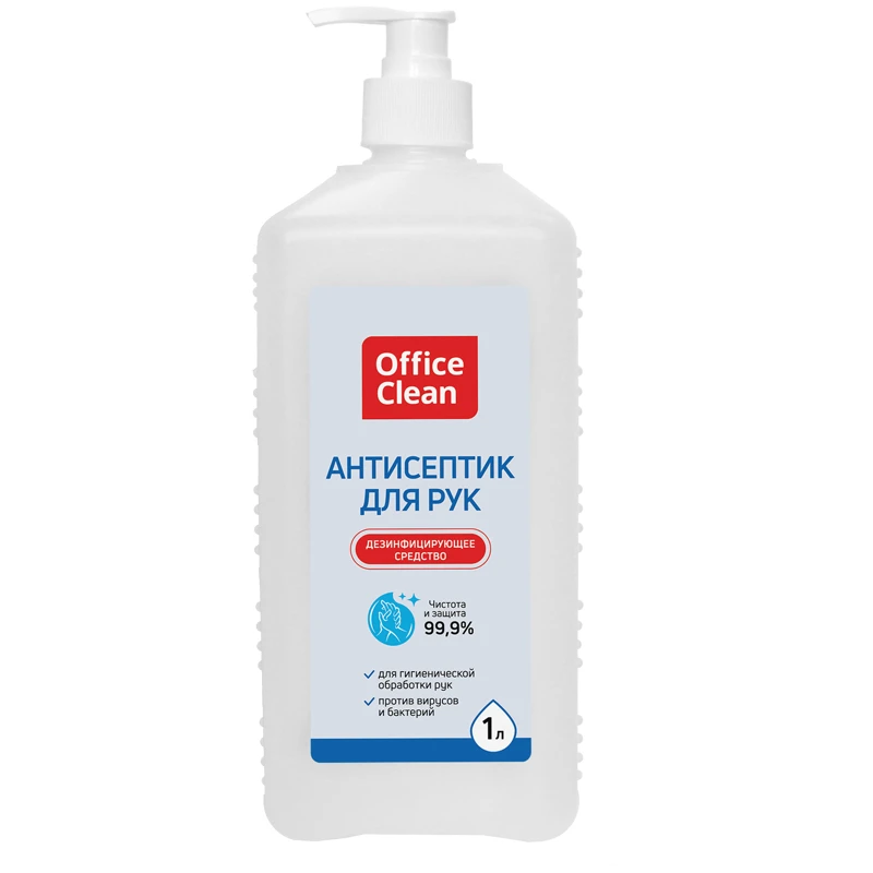 Антисептик для рук OfficeClean, 1л, с дозатором