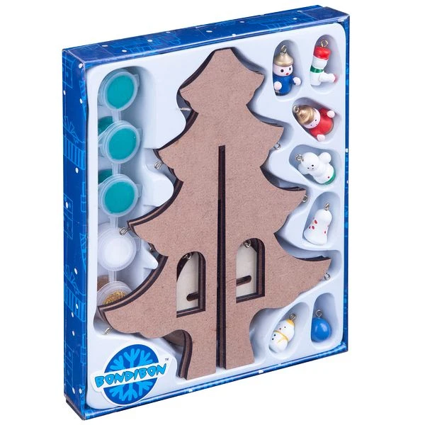 Набор для творчества BONDIBON. "Новогодняя ёлочка-раскраска с