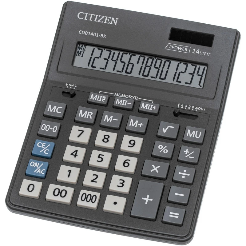 Калькулятор настольный CITIZEN Correct настольн.D-314, 14 разр, черн. штр. 