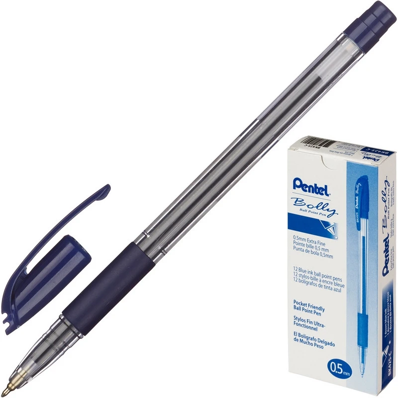 Ручка шариковая PENTEL Bolly BK425-C резин.манжет.,синий 0,5мм Ручка шариковая PENTEL Bolly BK425-C резин.манжет.,синий 0,5мм