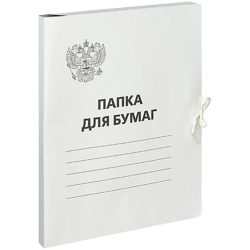Папка для бумаг с завязками OfficeSpace, Герб России, картон
