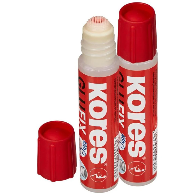 Клей канцелярский Kores "Glufix", с силиконовым аппликатором, 30мл.