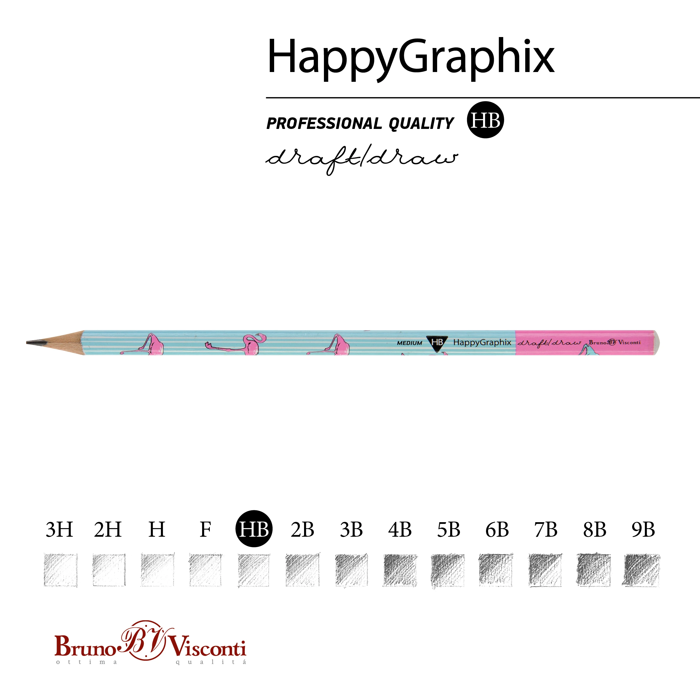КАРАНДАШ ЧЕРНОГРАФИТОВЫЙ "HappyGraphix" ФЛАМИНГО НВ КАРАНДАШ ЧЕРНОГРАФИТОВЫЙ "HappyGraphix" ФЛАМИНГО НВ