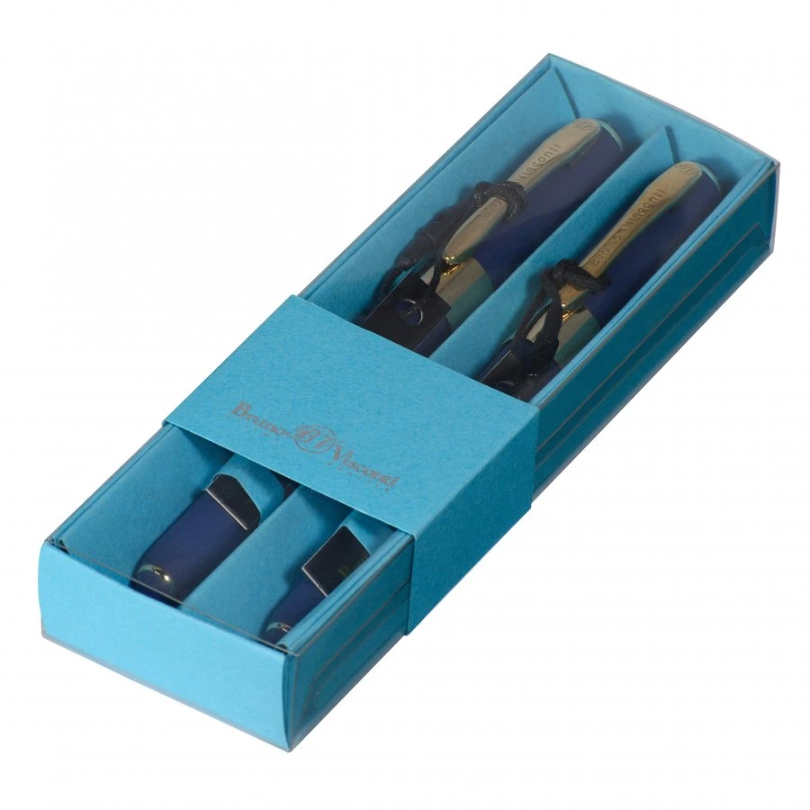 НАБОР ИЗ 2-Х РУЧЕК В ФУТЛЯРЕ "MONACO" ШАРИКОВЫХ 0.5 ММ, СИНЯЯ НАБОР ИЗ 2-Х РУЧЕК В ФУТЛЯРЕ "MONACO" ШАРИКОВЫХ 0.5 ММ, СИНЯЯ