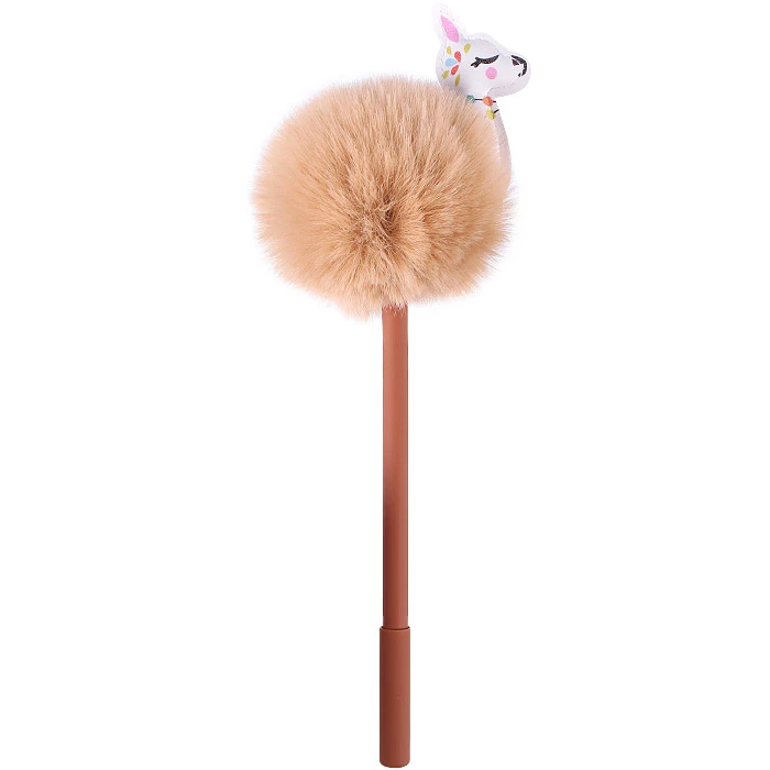 Ручка гелевая синяя "Darvish" "Пушистая лама" цвет ассорти