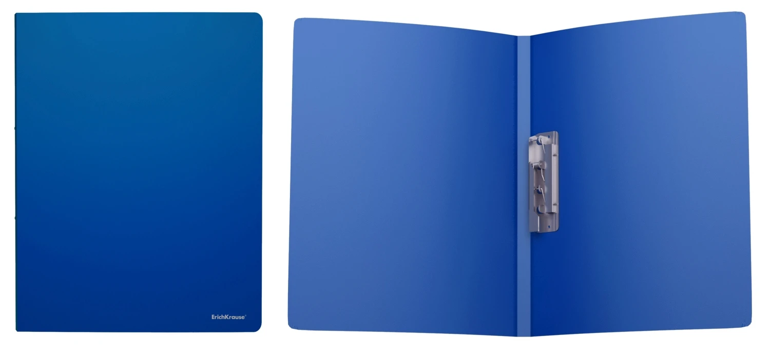 Папка с боковым зажимом пластиковая Erich Krause® Classic, A4, синий (в