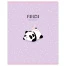 Тетрадь 48л., клетка MESHU "Funny panda", матовая ламинация, фактурное