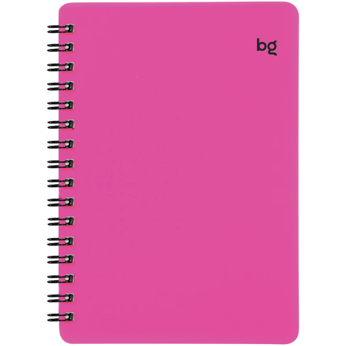 Записная книжка А6 60 листов, на гребне BG "Neon", розовая пластиковая