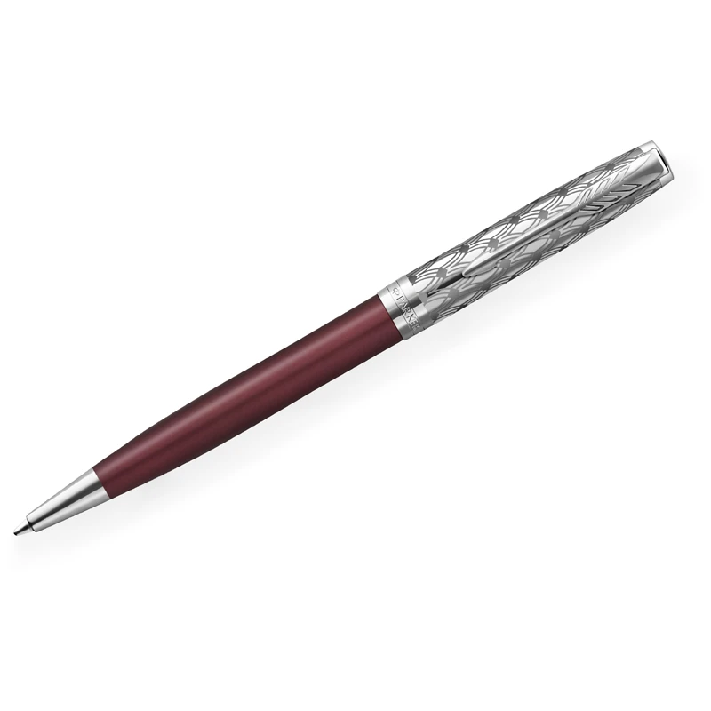 Ручка шариковая Parker "Sonnet Metal & Red Lacquer СT" черная, 1,0мм,