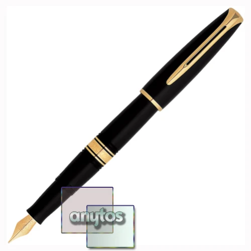 waterman charleston - ebony black gt, перьевая ручка, f 
