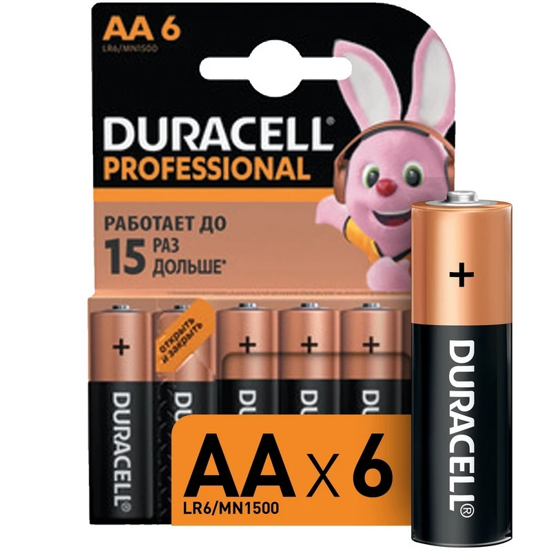 Батарейки DURACELL Professional АА/LR6 бл/6шт