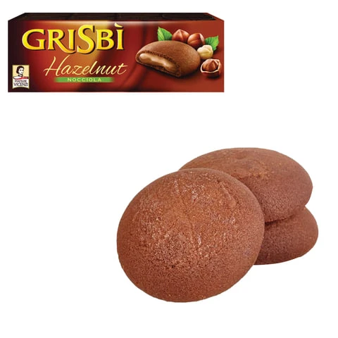 Печенье GRISBI (Гризби) "Hazelnut", с начинкой из орехового крема, 150