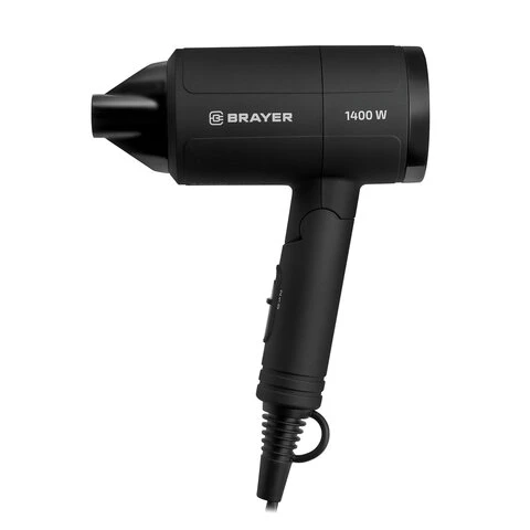 Фен BRAYER BR3040, 1400 Вт, 2 скорости, 1 температурный режим, складная ручка,