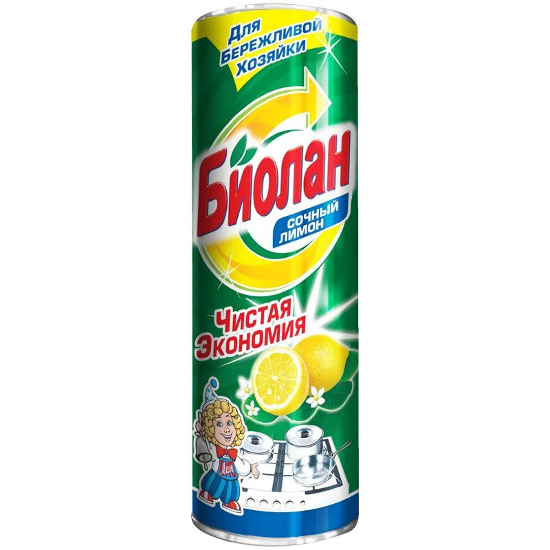 Средство чистящее Биолан "Сочный Лимон", порошок, 400г. 31-6