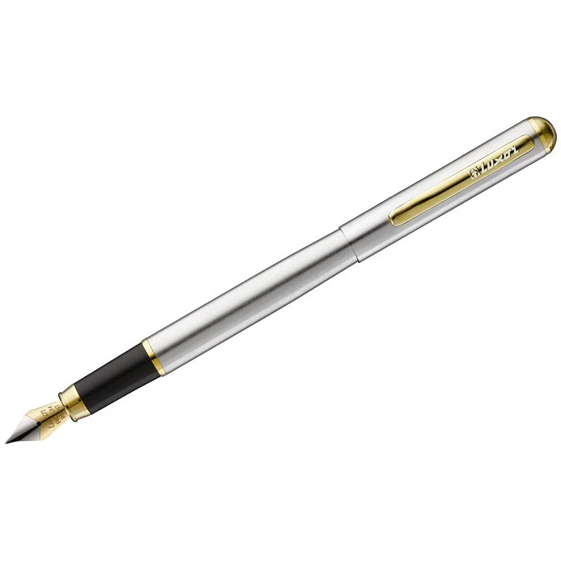 Ручка перьевая Luxor "Marvel" синяя, 0,8мм, корпус хром/золото. 8331