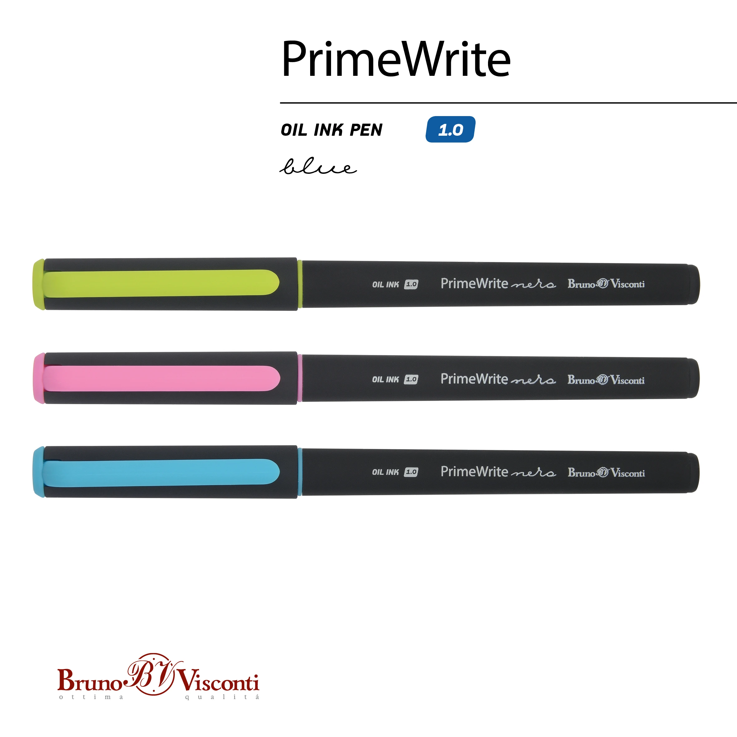 РУЧКА "PrimeWrite. Basic. Nero" С ЧЕРНИЛАМИ НА МАСЛЯНОЙ ОСНОВЕ, 1.0