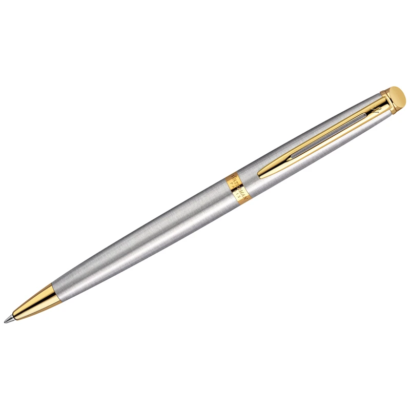 Ручка шариковая Waterman "Hemisphere Stainless Steel GT" синяя, 1,0мм,