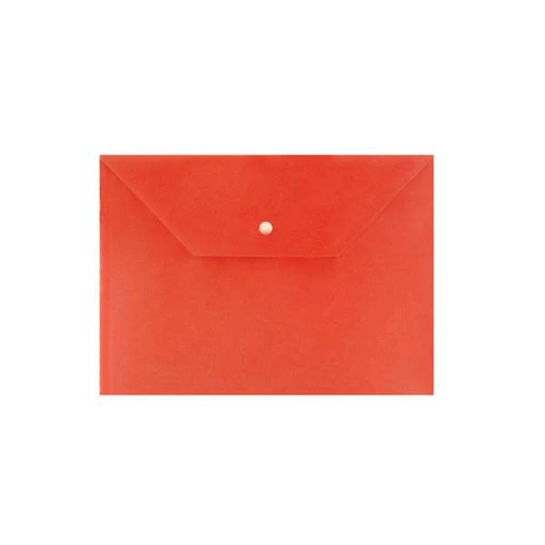 Пласт. конверты inФОРМАТ А4 непрозрачный красный пластик 150мкм на кнопке: