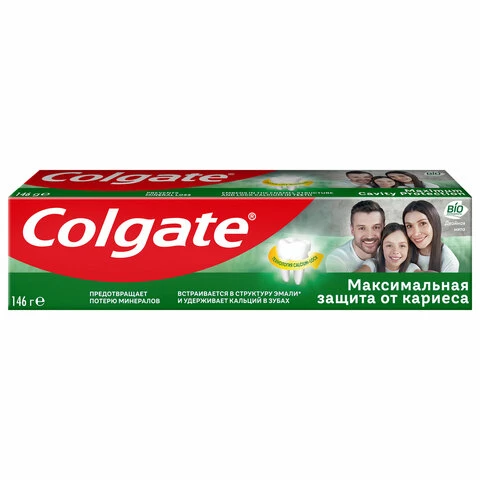 Зубная паста 100 мл COLGATE "Двойная мята", защита от кариеса, с