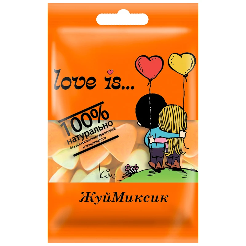 Жевательный мармелад Love is…, банан-клубника, 20г