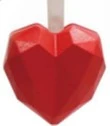 Шкатулка детская металлическая сердце (9,7х9) "Красное" (арт. TH08)