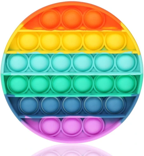 Игрушка-антистресс с пузырьками "Радужный круг" (Pop-It) (12см, в