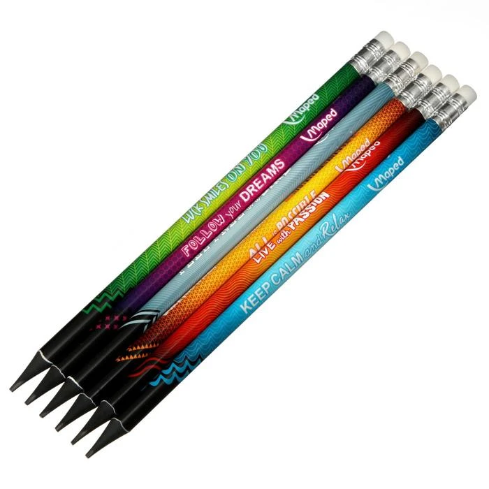 Карандаш чернографитный Maped Navy Pep`s Energy HB, пластиковый, с ластиком,