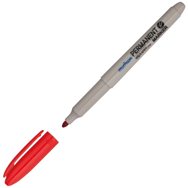 Маркер перманентный MunHwa 1,5 мм красный