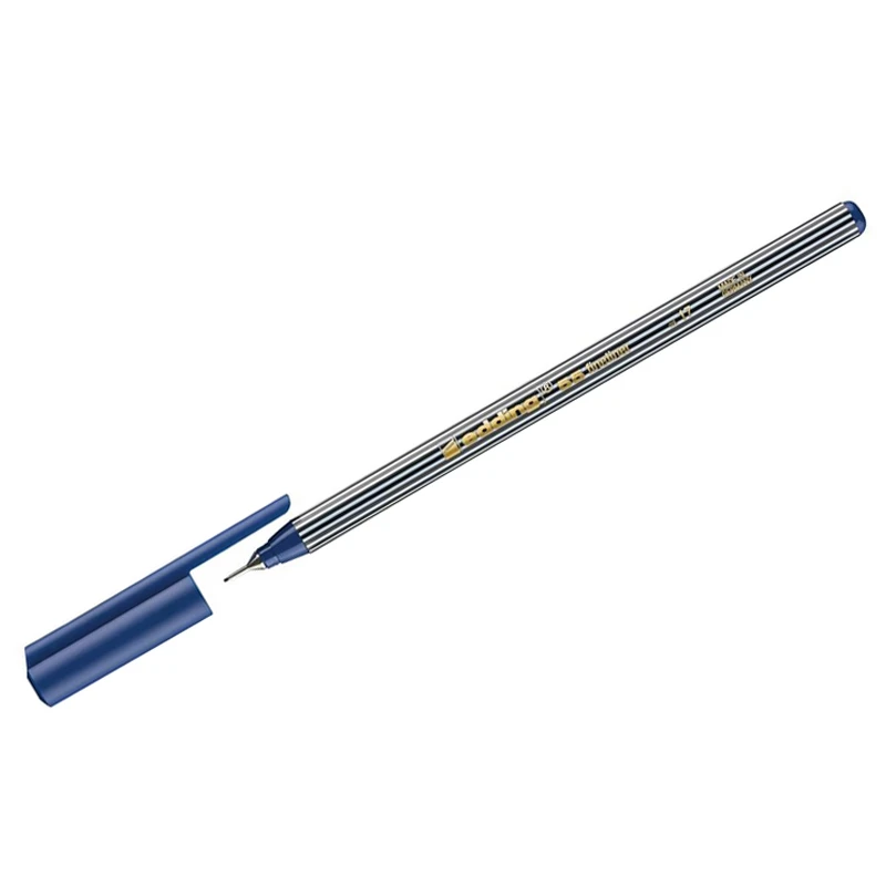 Ручка капиллярная Edding "55/17" синий, 0,3мм, водная основа