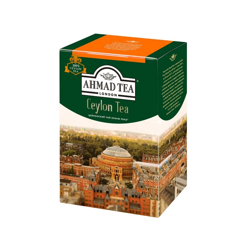 Чай Ahmad Ceylon Tea листовой черный Оранж Пеко, 200г 1289-012