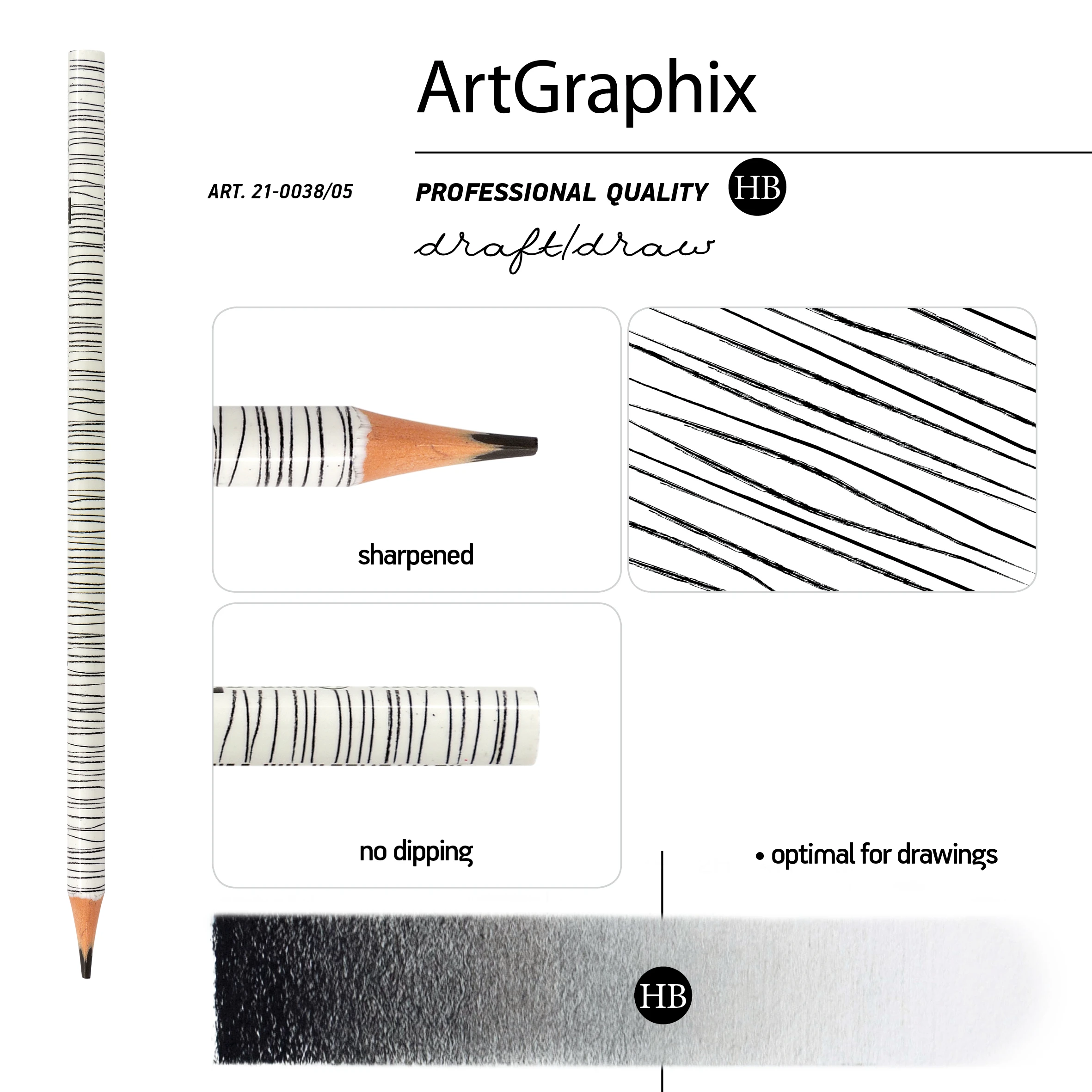 КАРАНДАШ ЧЕРНОГРАФИТОВЫЙ "ArtGraphix. Березки" НВ (пластиковый корпус)