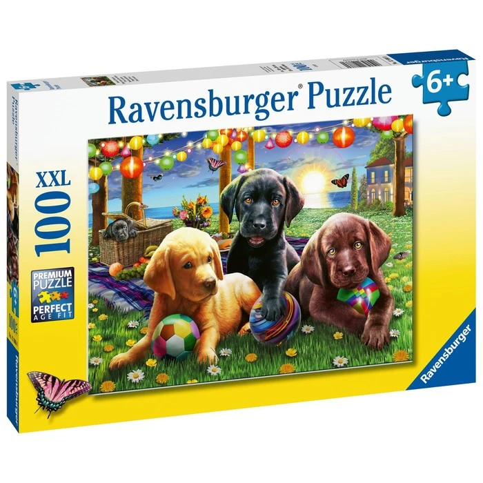Пазл Ravensburger «Пикник щенят», 100 элементов