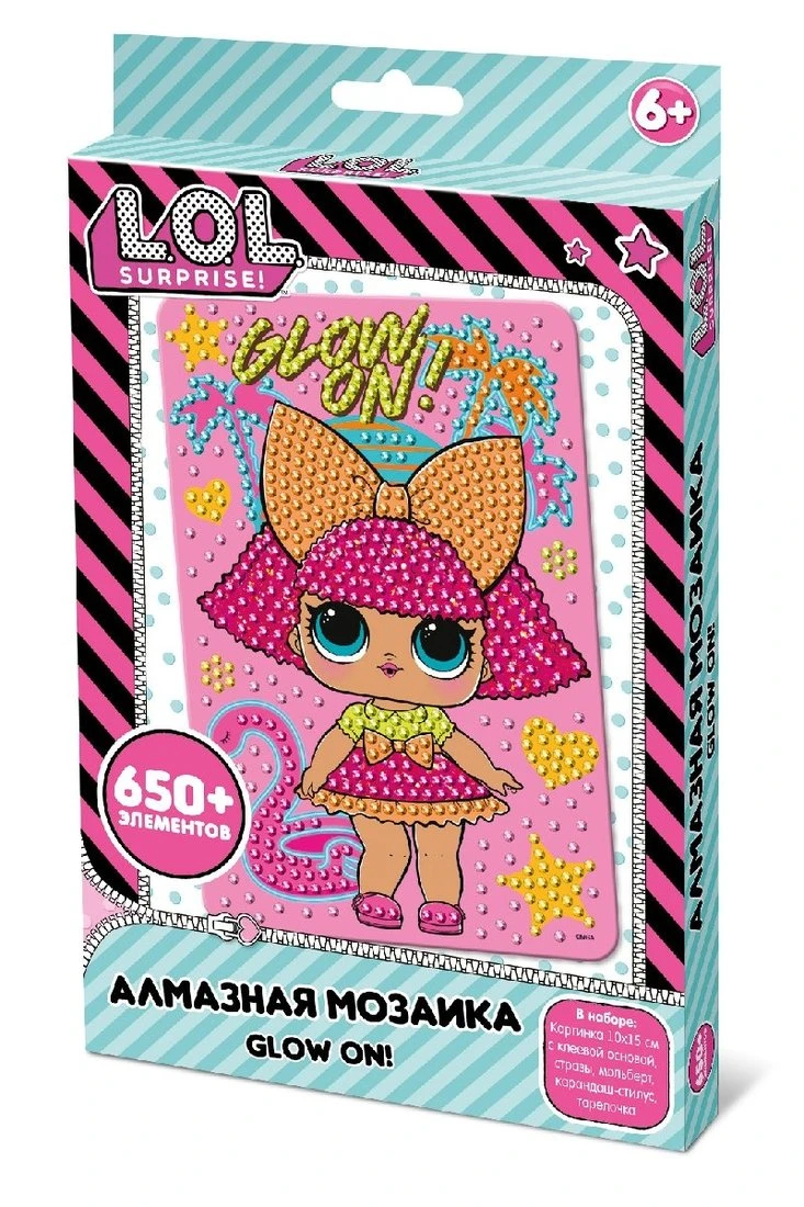 Алмазная мозаика LOL. "Glow on" 10х15 см.