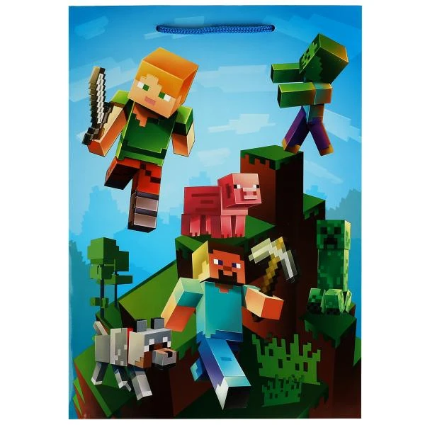 Пакет ml 22*31*10 майнкрафт ЧУДО ПРАЗДНИК Пакет ml 22*31*10 майнкрафт ЧУДО ПРАЗДНИК