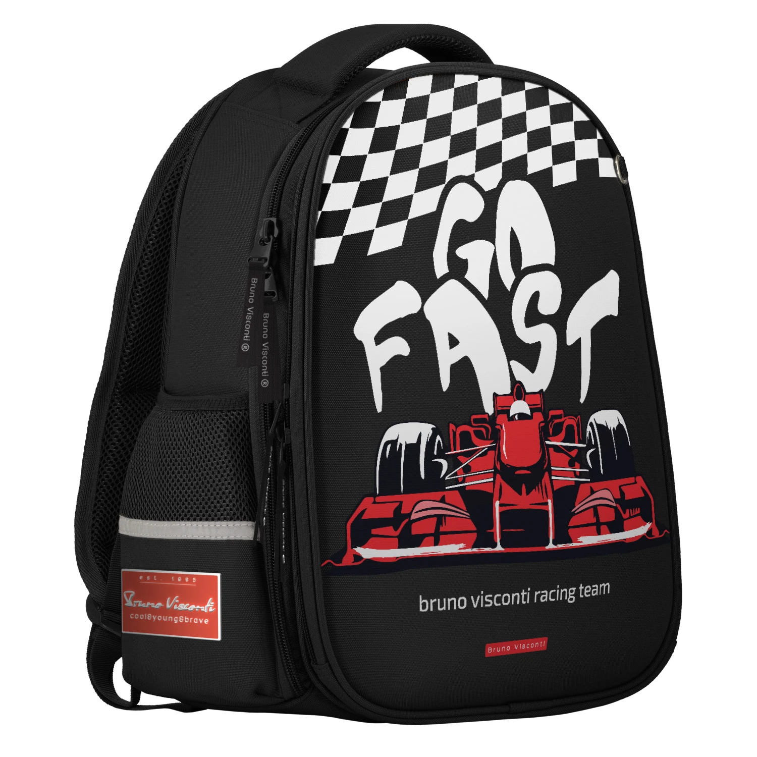 РЮКЗАК-КАПСУЛА ЧЕРНЫЙ С ЭРГОНОМИЧНОЙ СПИНКОЙ "GO FAST"