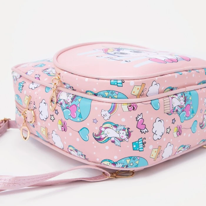 Рюкзак на молнии, цвет розовый