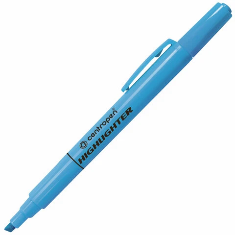 Текстовыделитель ГОЛУБОЙ CENTROPEN, линия 1-4 мм, 8722, 4 8722 9367