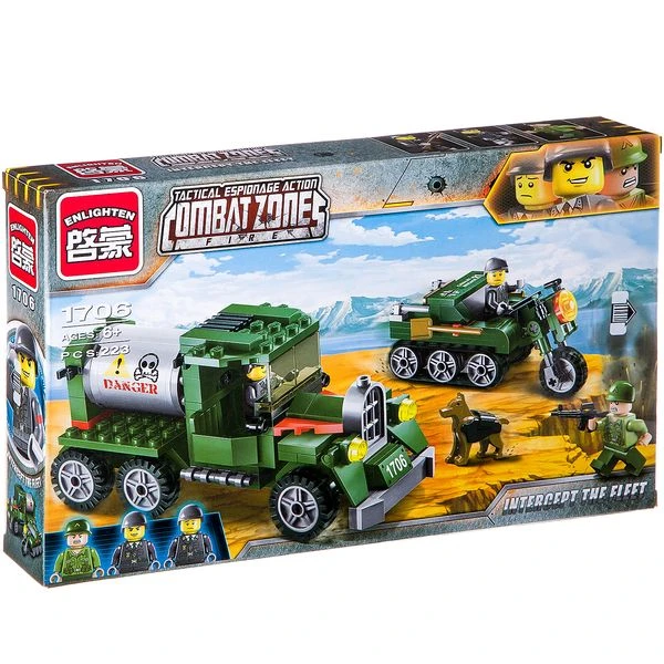 Констр. ENLIGHTEN пласт. разобр. Военная база Combat Zone,223 дет., BOX