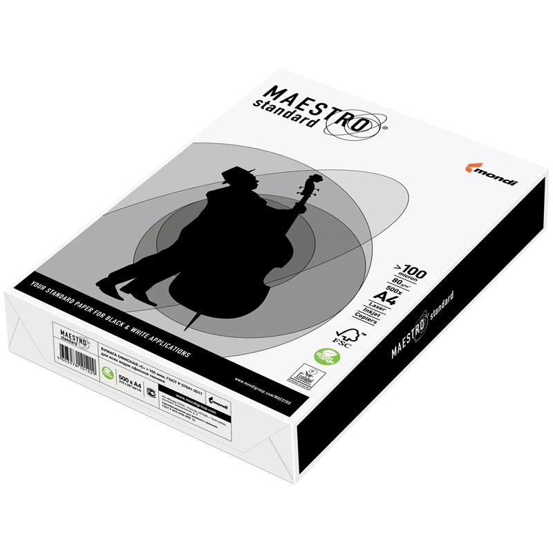 Бумага Maestro "Standard" А4, 80г/м2, 500л., 146%