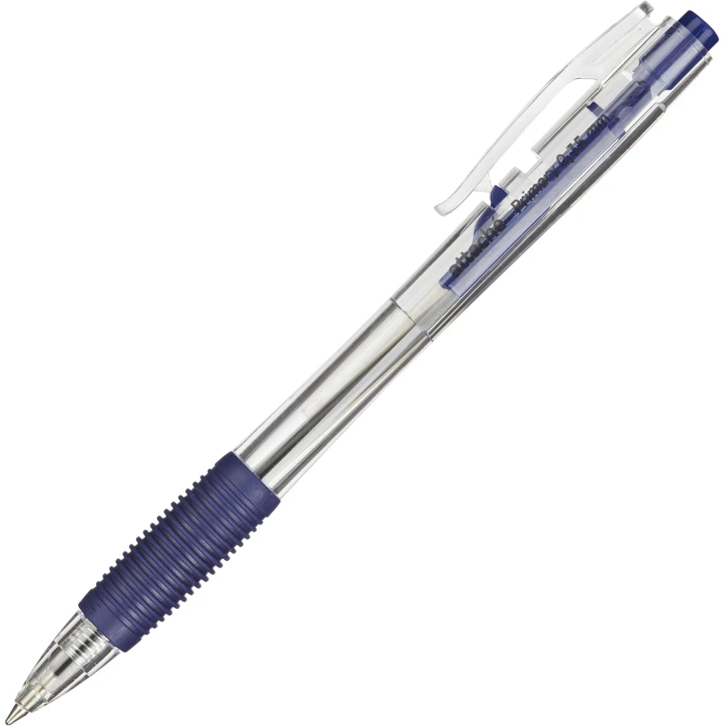 Ручка шариковая автоматическая Attache Economy Primary, с манж, 0,35мм, синяя