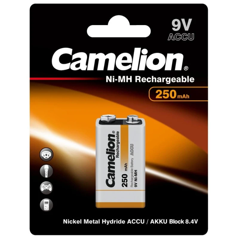 Аккумулятор Camelion 9V-250mAh Ni-Mh 1шт/бл (NH-9V250BP1,9В) (5014)