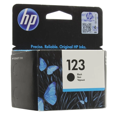 Картридж струйный HP (F6V17AE) Deskjet 2130, №123, чёрный, оригинальный, ресурс