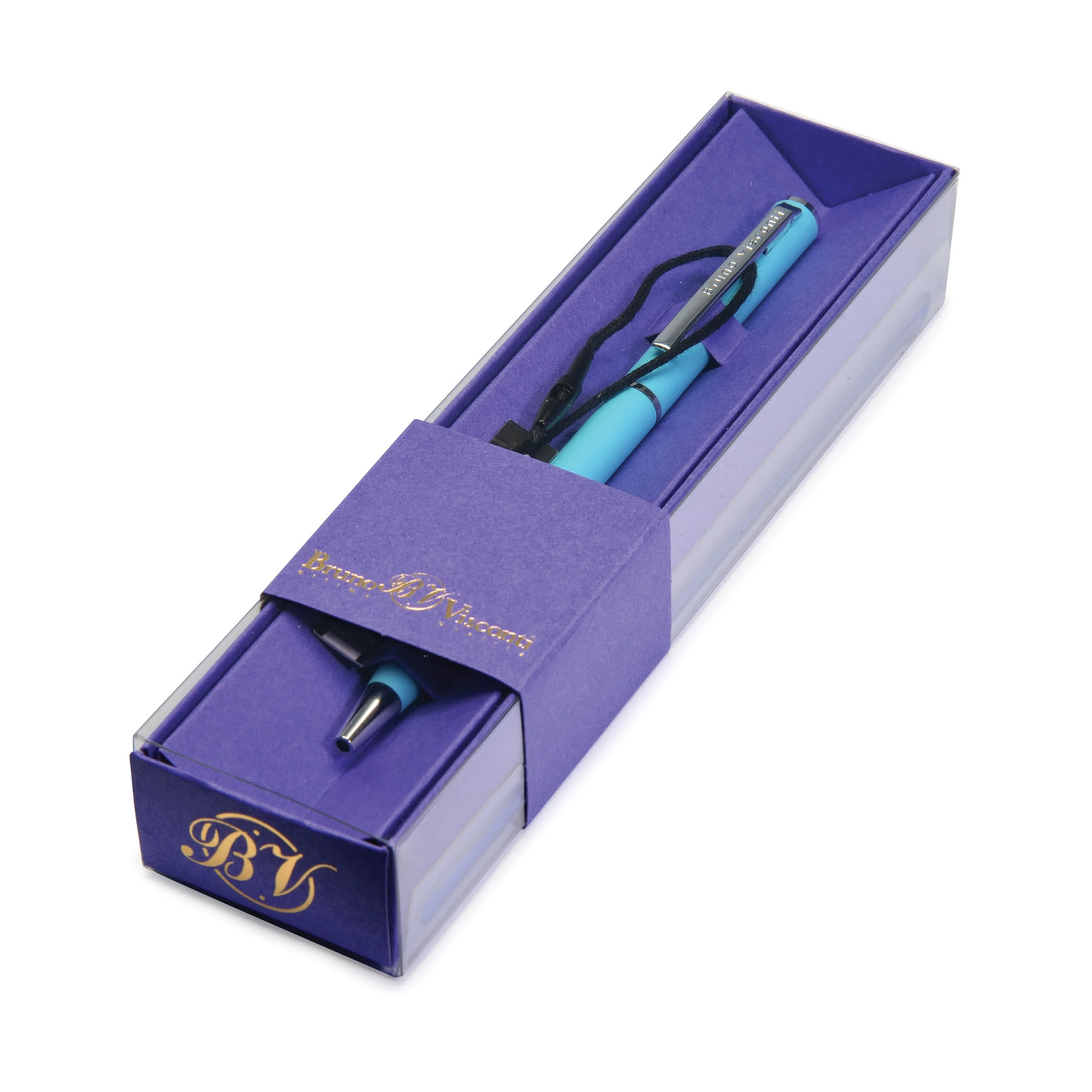 РУЧКА В ФУТЛЯРЕ "PALERMO" АВТОМАТИЧЕСКАЯ 0.7 ММ, СИНЯЯ (бирюзовый