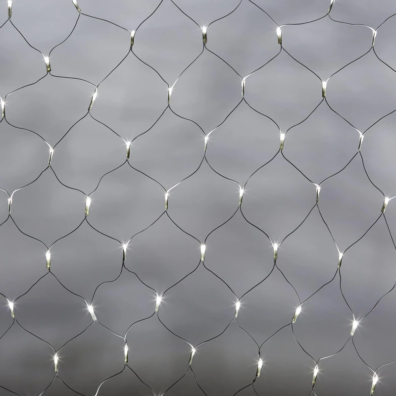 Электрогирлянда сетка 160л.LED бел.пров. бел.бегущ.лампы 1.8x1м Е96508