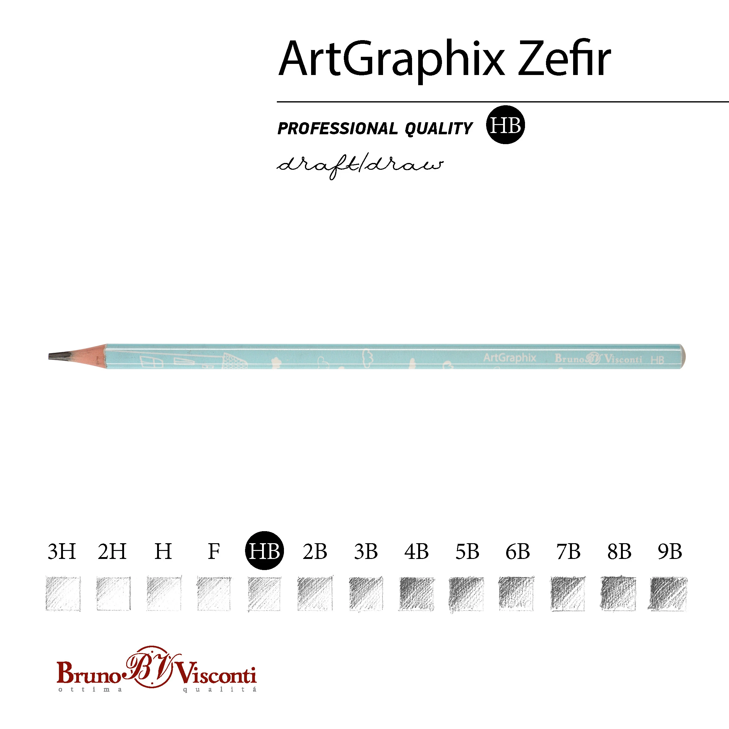 КАРАНДАШ ЧЕРНОГРАФИТОВЫЙ "ArtGraphix. Zefir. Облачка" НВ (пластиковый