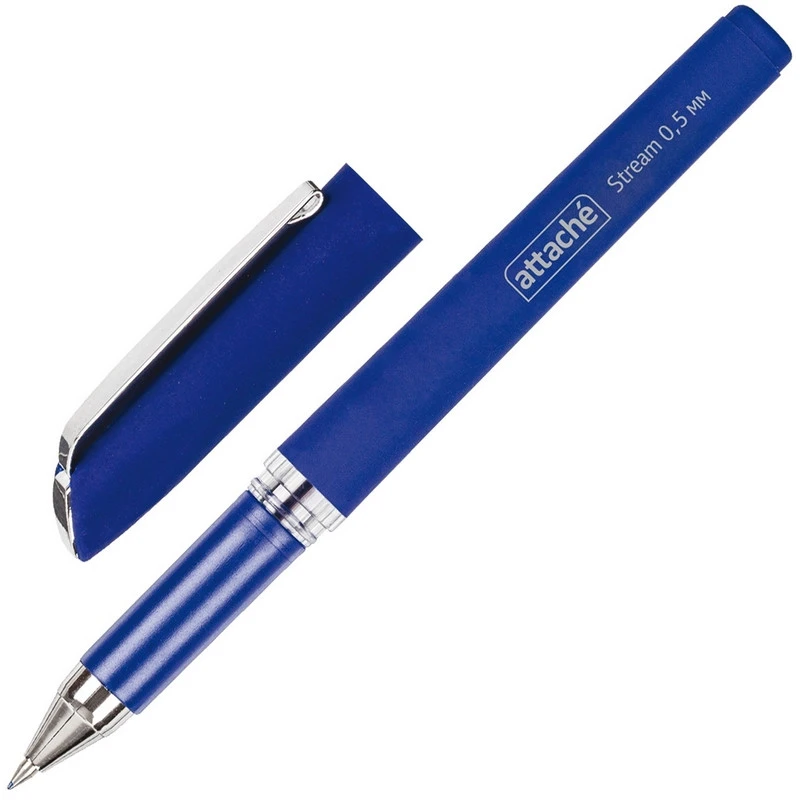 Ручка гелевая G-9800 синий 0,5мм нубук.корпус,метал.клип штр.  6927975311631,