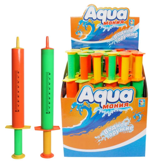 1TOY Аквамания, водный шприц, помповое, 33х7х4 см.