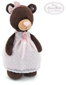 Медведь Milk стоячая в платье с брошью 30 см. Медведь Milk стоячая в платье с брошью 30 см.