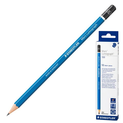 Карандаш чернографитный STAEDTLER ПРЕМИУМ (Германия), 1 шт., "Mars