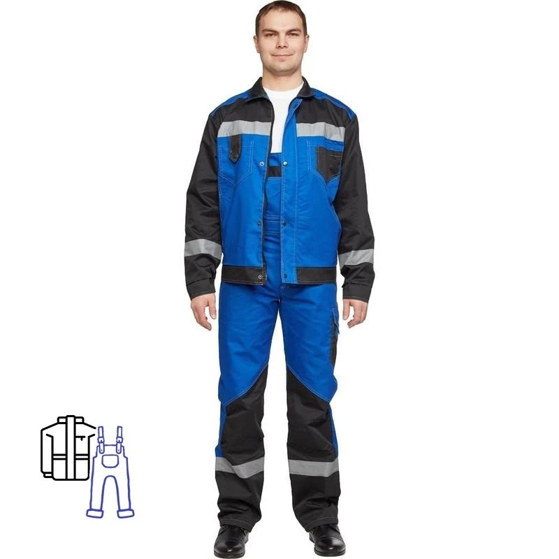 Спец.одежда летняя Костюм мужской л21-КПК вас/черн. (р.64-66) 170-176 Спец.одежда летняя Костюм мужской л21-КПК вас/черн. (р.64-66) 170-176